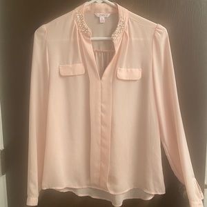 Blush Pink Blouse with Embellishment